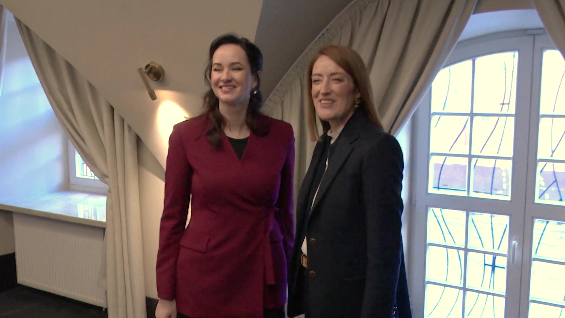Official visit by Roberta METSOLA, EP President, to Vilnius (Lithuania): meeting with Inga RUGINIENE, Lithuanian Prime Minister